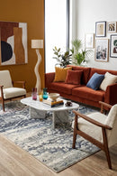 Museum Layton Blue Rug — AI styled visualisation