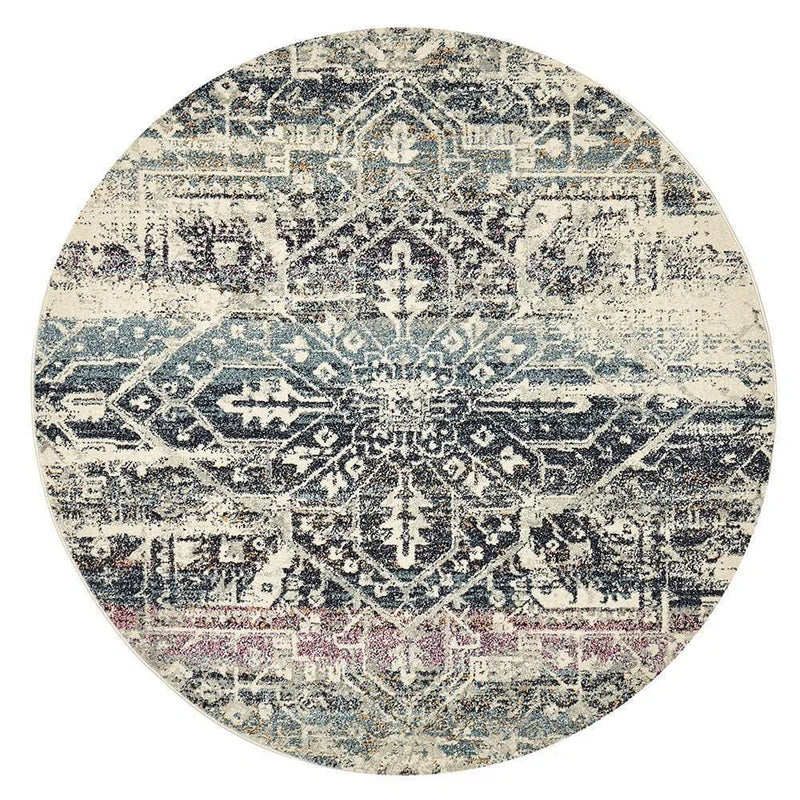 Museum-Museum Layton Blue Round Rug