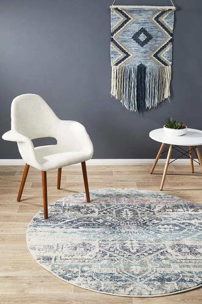 Museum-Museum Layton Blue Round Rug