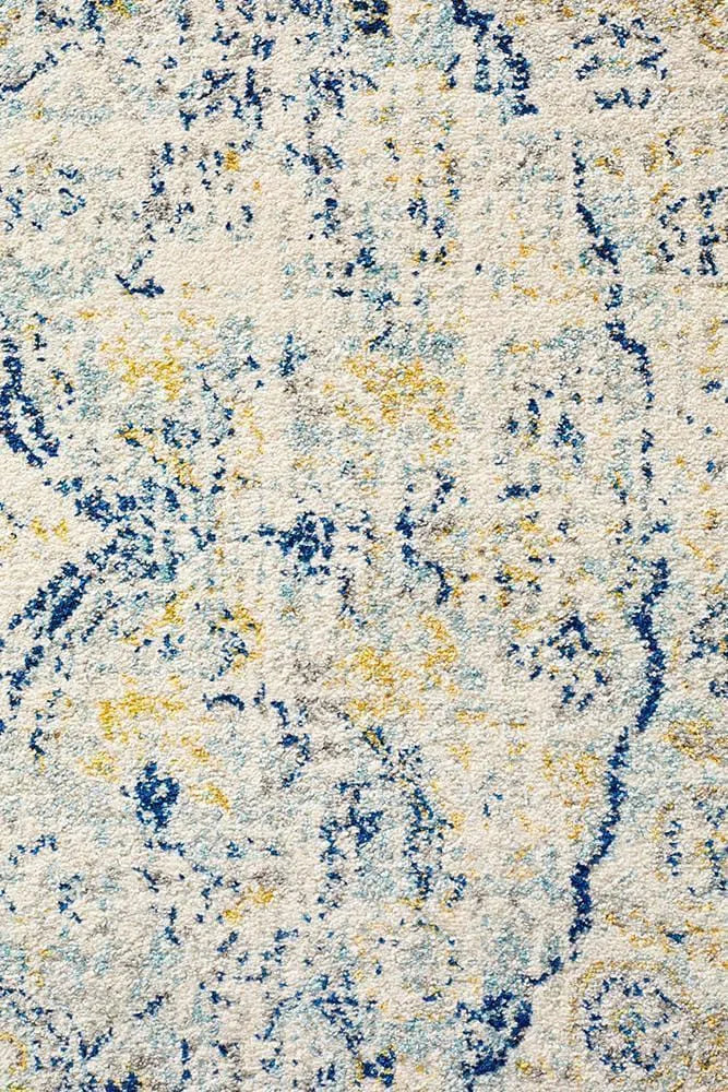 Museum-Museum Tyler Sky Blue Round Rug