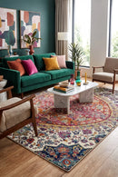 Museum Shelly Rust Rug — AI styled visualisation