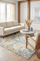 Museum Tyler Sky Blue Rug — AI styled visualisation