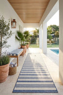 Newport Alvi Blue Runner Rug — AI styled visualisation
