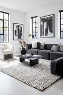 Naomi Polka Ivory Shag Rug — AI styled visualisation