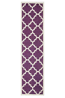 Nomad-Flat Weave Large Moroccan Design Rug Aubergine