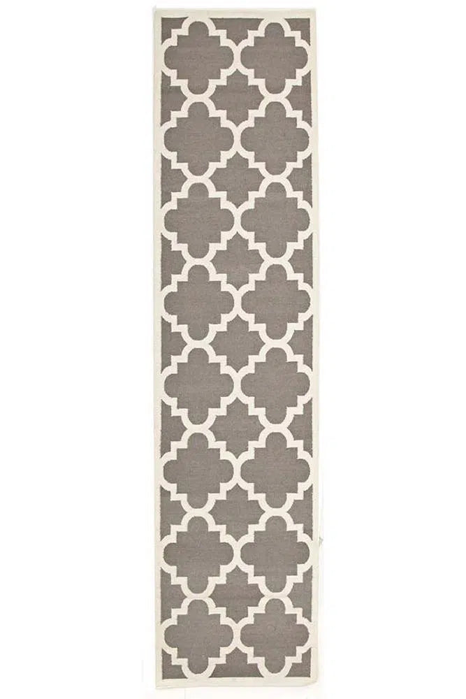 Flat Weave Moroccan Grey Rug