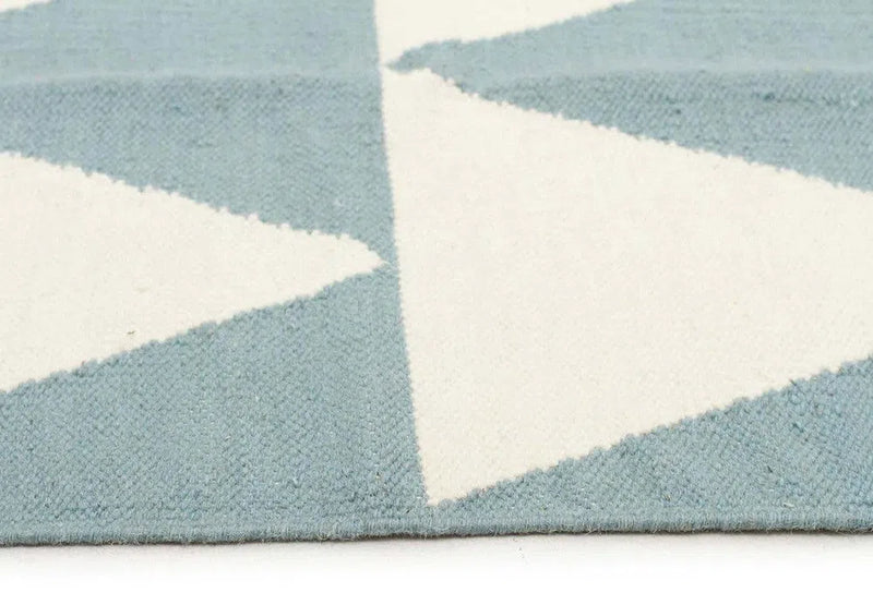 Nomad-Pyramid Flat Weave Rug Blue