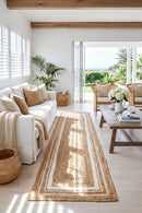 Noosa 111 Natural Runner Rug — AI styled visualisation