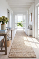 Noosa 444 Natural Runner Rug — AI styled visualisation