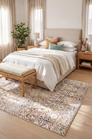 Oasis Ismail Multi Grey Rustic Rug — AI styled visualisation