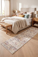 Oasis Ismail Multi Grey Rustic Runner Rug — AI styled visualisation