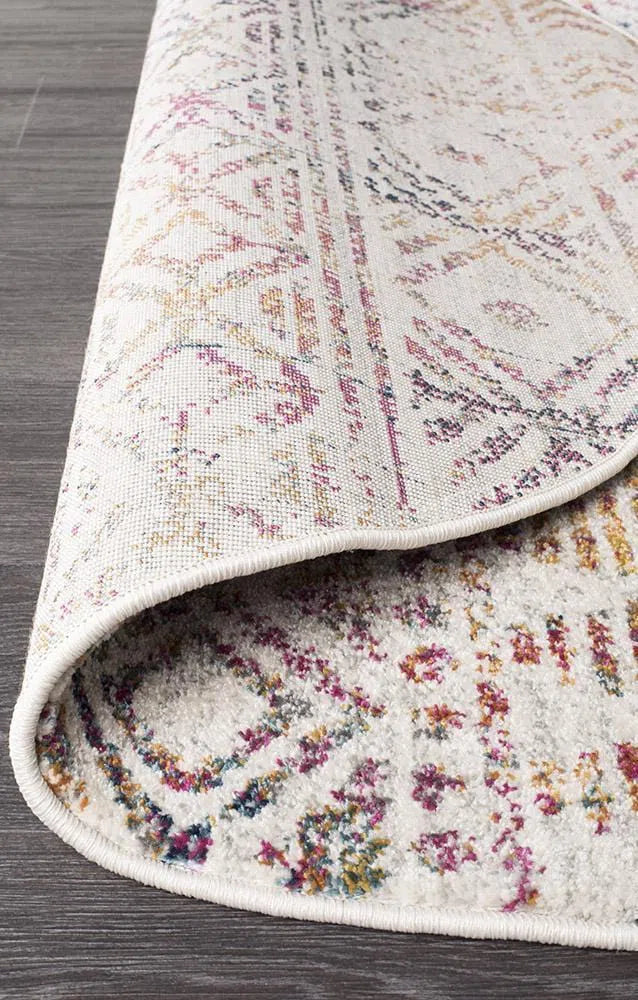 Oasis-Oasis Ismail Multi Grey Rustic Round Rug