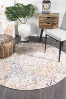 Oasis-Oasis Ismail Multi Grey Rustic Round Rug