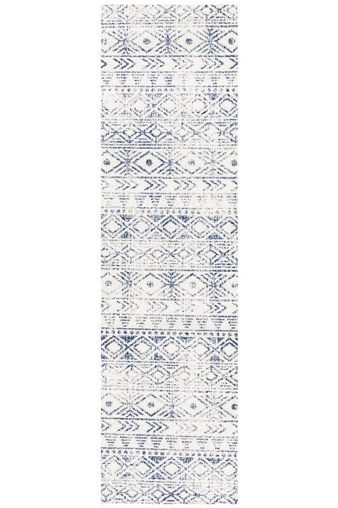 Oasis-Oasis Ismail White Blue Rustic Rug