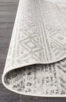 Oasis-Oasis Ismail White Grey Rustic Round Rug