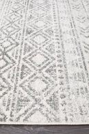 Oasis-Oasis Ismail White Grey Rustic Runner Rug