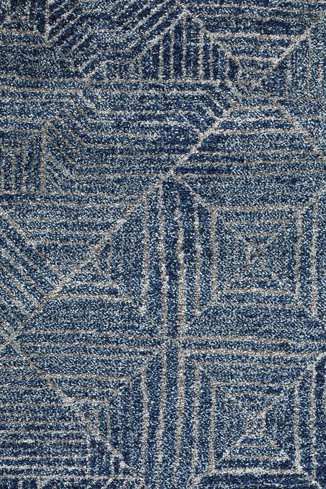 Oasis-Oasis Kenza Contemporary Navy Round Rug
