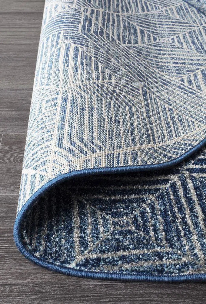 Oasis-Oasis Kenza Contemporary Navy Round Rug