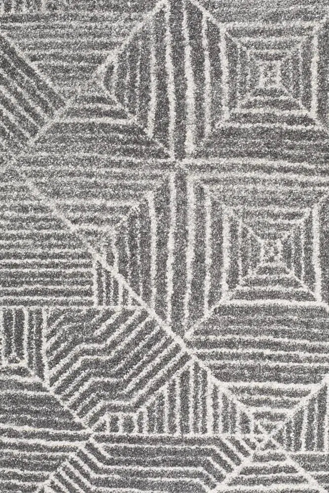 Oasis-Oasis Kenza Contemporary Silver Round Rug
