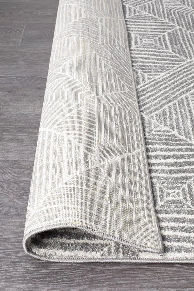 Oasis-Oasis Kenza Contemporary Silver Runner Rug