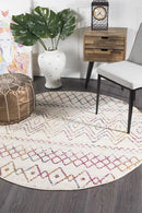 Oasis-Oasis Nadia Multi Rustic Tribal Round Rug