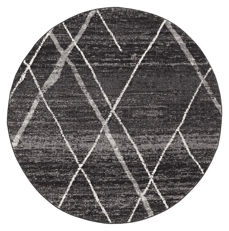 Oasis-Oasis Noah Charcoal Contemporary Round Rug