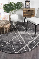 Oasis-Oasis Noah Charcoal Contemporary Round Rug