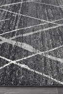 Oasis-Oasis Noah Charcoal Contemporary Runner Rug