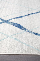 Oasis-Oasis Noah White Blue Contemporary Rug