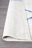 Oasis-Oasis Noah White Blue Contemporary Rug