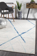 Oasis-Oasis Noah White Blue Contemporary Rug