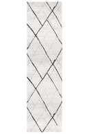 Oasis-Oasis Noah White Grey Contemporary Runner Rug