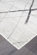 Oasis-Oasis Noah White Grey Contemporary Runner Rug