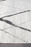 Oasis-Oasis Noah White Grey Contemporary Runner Rug