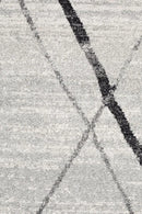 Oasis-Oasis Noah White Grey Contemporary Runner Rug