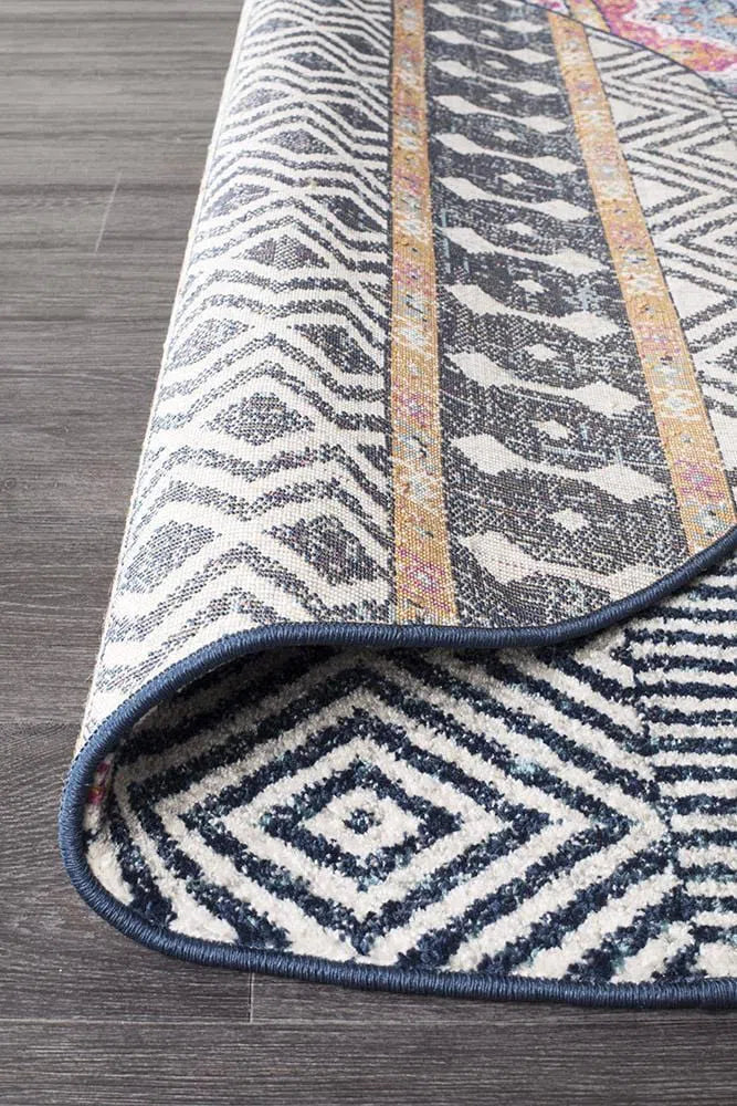 Oasis-Oasis Sabrina Multi Tribal Round Rug