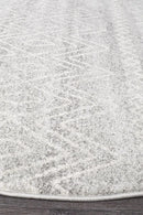 Oasis-Oasis Selma Silver Tribal Round Rug
