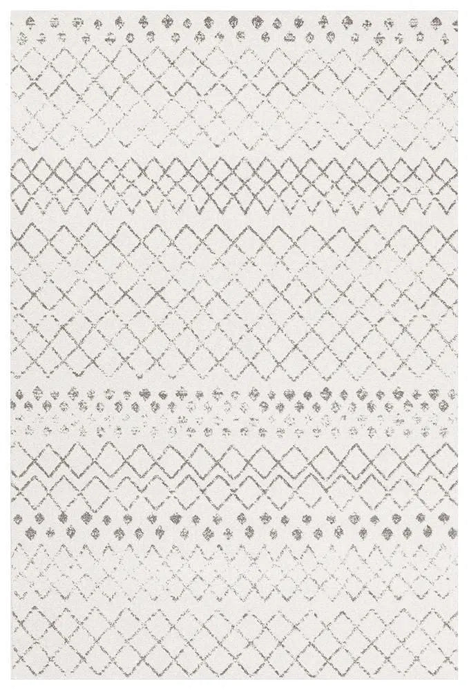 Oasis-Oasis Selma White Grey Tribal Rug