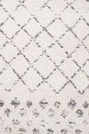 Oasis-Oasis Selma White Grey Tribal Runner Rug