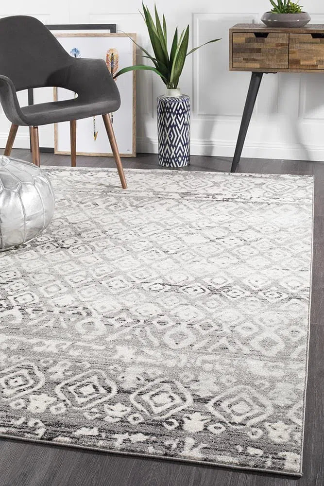 Oasis-Oasis Zakira Dark Grey Tribal Rug