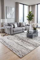Opulence Sophia Silver Rug — AI styled visualisation