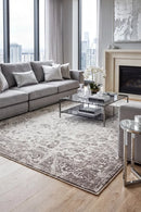 Opulence Lucy Silver Rug — AI styled visualisation