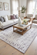 Oran Grey Non-Slip Rug — AI styled visualisation