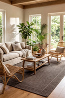 Alfresco 88 Charcoal Outdoor Rug — styled indoor setting