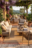 Alfresco 226 Sand Outdoor Rug — AI styled visualisation