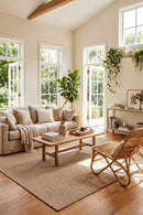 Alfresco 226 Sand Outdoor Rug — styled indoor setting