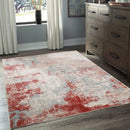 Roorkee Red Machine Washable Rug
