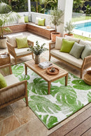 Panama Green Reversible Outdoor Rug — AI styled visualisation