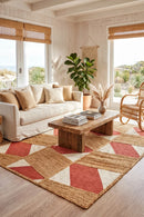 Parade 111 Coral Rug — AI styled visualisation