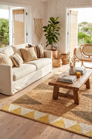 Parade 222 Yellow Rug — AI styled visualisation